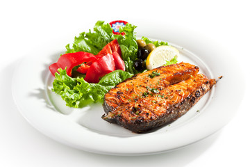 Grilled Salmon Steak