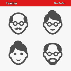 Teacher Icons. Professional, pixel perfect icons optimized for both large and small resolutions. EPS 8 format.