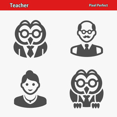 Teacher Icons. Professional, pixel perfect icons optimized for both large and small resolutions. EPS 8 format.