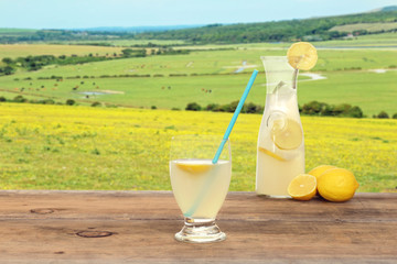 springtime glass of lemonade