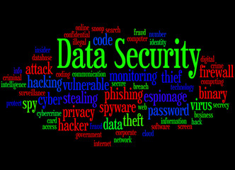 Data Security, word cloud concept 3