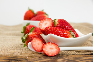 Strawberry with spoon