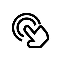 Pay per click, set up line icon