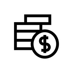 Coins line icon.