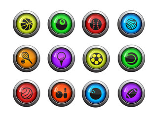 Sport balls simply icons