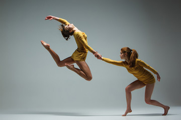 The two modern ballet dancers 