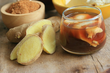 soybean curd and fresh ginger