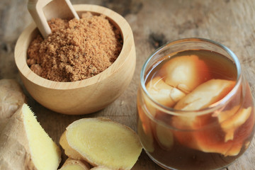 soybean curd and fresh ginger