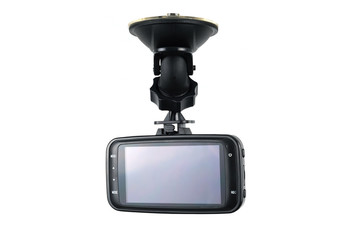 Car camera video recorder isolated on white background