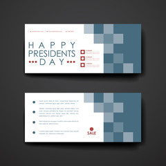 Set of modern design banner template in Presidents Day style