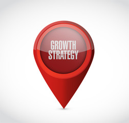 Growth Strategy pointer sign illustration