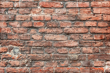 alte backsteinwand, Mauerwerk, frontal