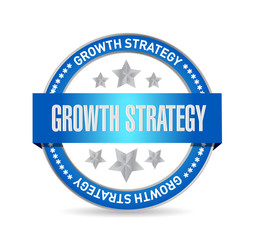 Growth Strategy seal sign illustration