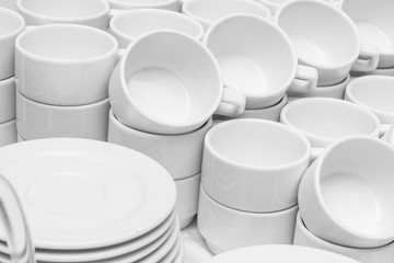 Coffee cups background.