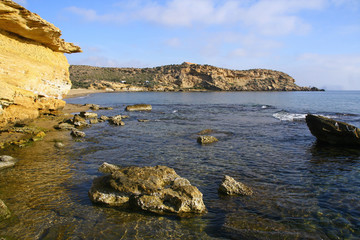 Fototapeta na wymiar plage de Los Cocedores à Aguilas
