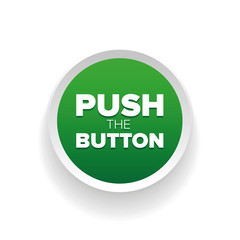 Push button vector green