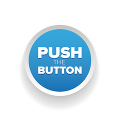 Push button vector blue