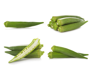 green roselle on white background