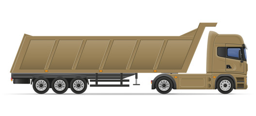 truck semi trailer for transportation of goods vector illustrati