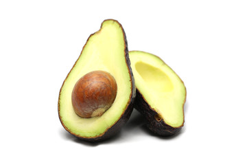 Avocado on white background