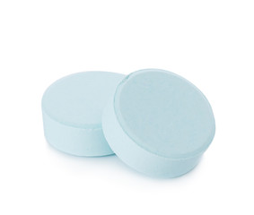 Pill blue isolated on white background