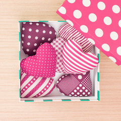 Obraz premium gift hearts in a box for valentine day