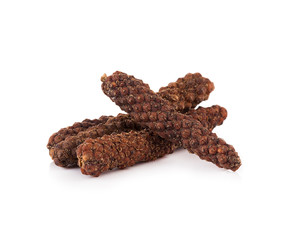 long pepper on white background