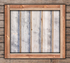 Wooden frame box template. Made with two different types of wood.
