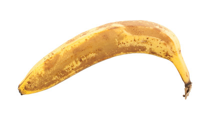 Over ripe banana, isolated