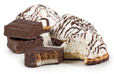 isolated image of delicious cookies closeup