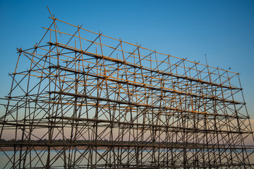 Bamboo scaffolding