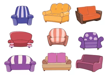 Foto op Plexiglas Set of chairs and armchairs © liusa