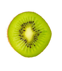 kiwi slices isolated on white