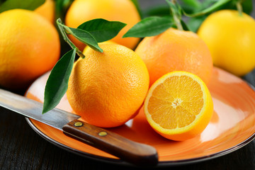 Orange halbiert