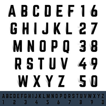 Alphabet shadow template