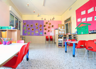 Fototapeta inside of the kindergarten classroom obraz