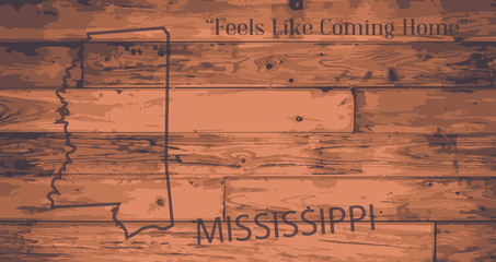 Fototapeta premium Mississippi Map Brand