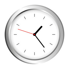 Icon of a silver metal wall clock