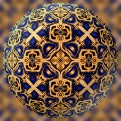 Abstract decorative sphere, ball -  kaleidoscope pattern 