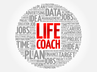 Life Coach word cloud, business concept