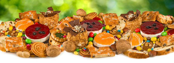 Image of different biscuits close up