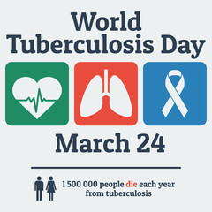 World Tuberculosis Day. Poster for the 24th March.