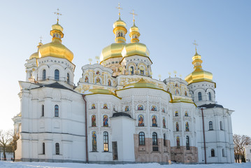 Fototapeta na wymiar Uspensky(Uspenski) Cathedrall of the Kiev-Pechersk Lavra. Ukrain