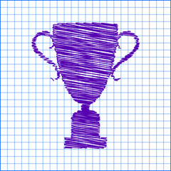 Scribble icon on the school paper