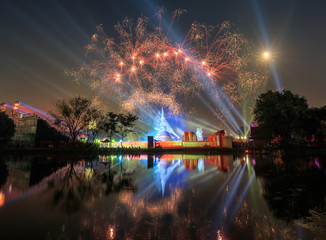 Show Light and Firework at Thailand