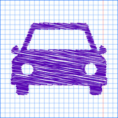 Scribble icon on the school paper