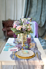Wedding table with Decoration