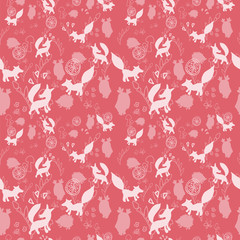 Animal pattern with wild animals