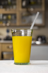 Glass of fresh orange juice