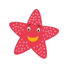 Cute cartoon starfish vector illustration